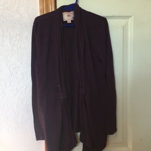 Purple cardigan